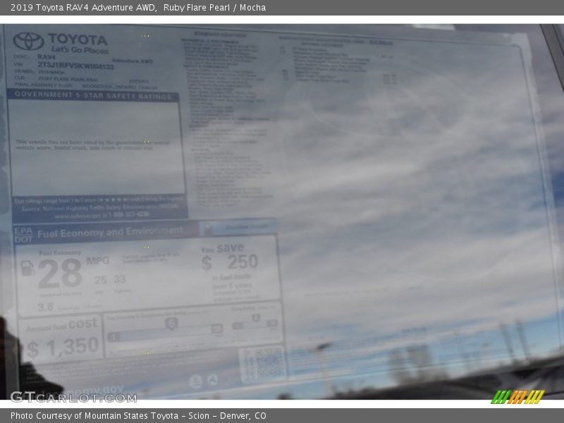 Ruby Flare Pearl / Mocha 2019 Toyota RAV4 Adventure AWD