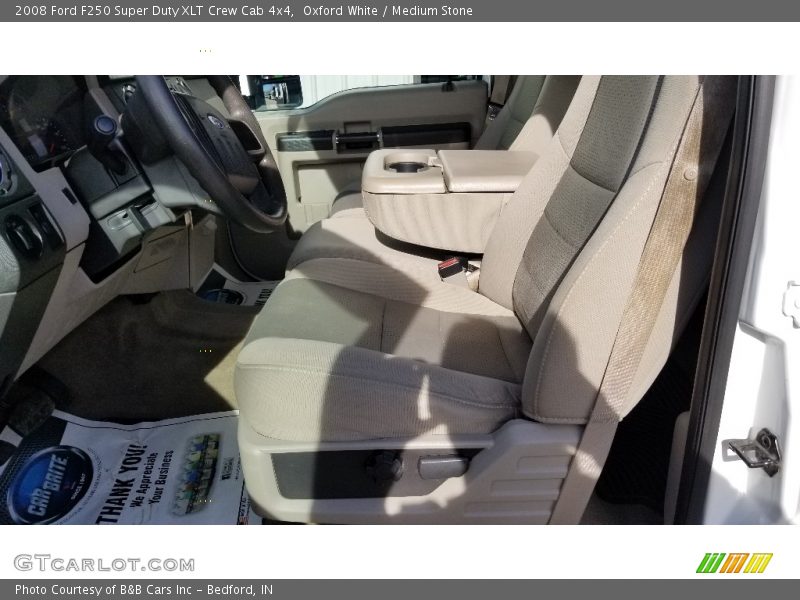 Oxford White / Medium Stone 2008 Ford F250 Super Duty XLT Crew Cab 4x4