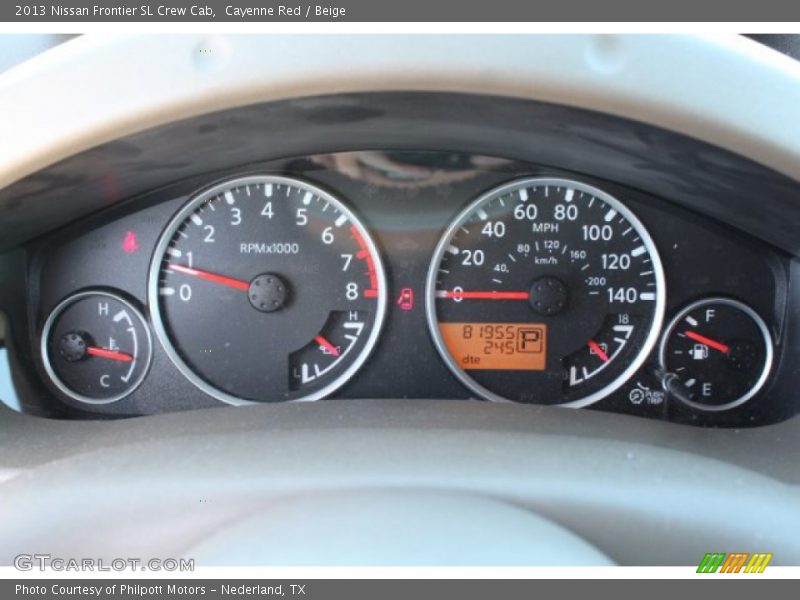 Cayenne Red / Beige 2013 Nissan Frontier SL Crew Cab