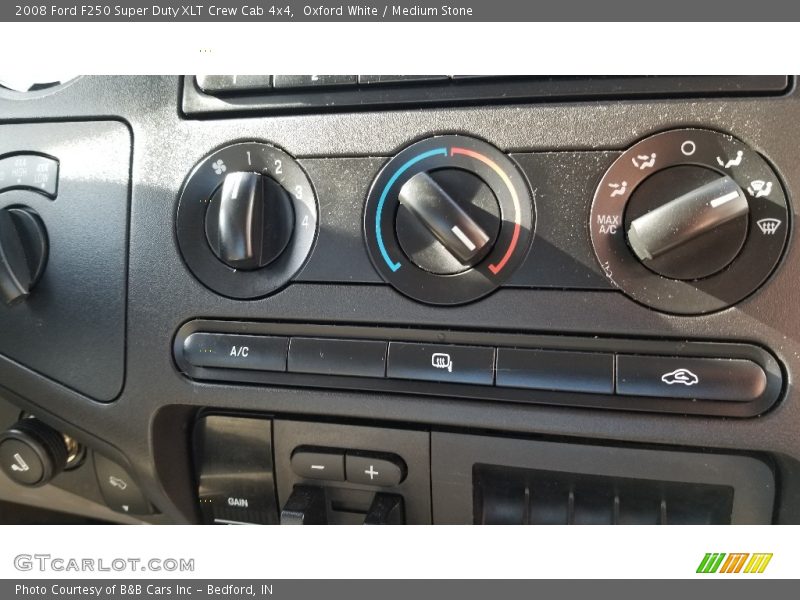Oxford White / Medium Stone 2008 Ford F250 Super Duty XLT Crew Cab 4x4