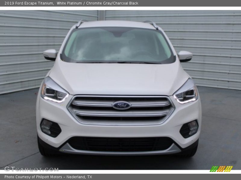 White Platinum / Chromite Gray/Charcoal Black 2019 Ford Escape Titanium
