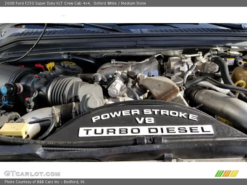 Oxford White / Medium Stone 2008 Ford F250 Super Duty XLT Crew Cab 4x4