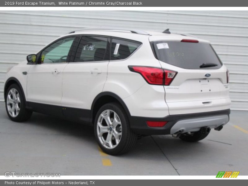 White Platinum / Chromite Gray/Charcoal Black 2019 Ford Escape Titanium