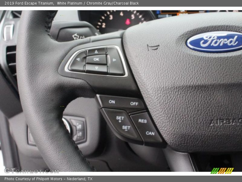 White Platinum / Chromite Gray/Charcoal Black 2019 Ford Escape Titanium