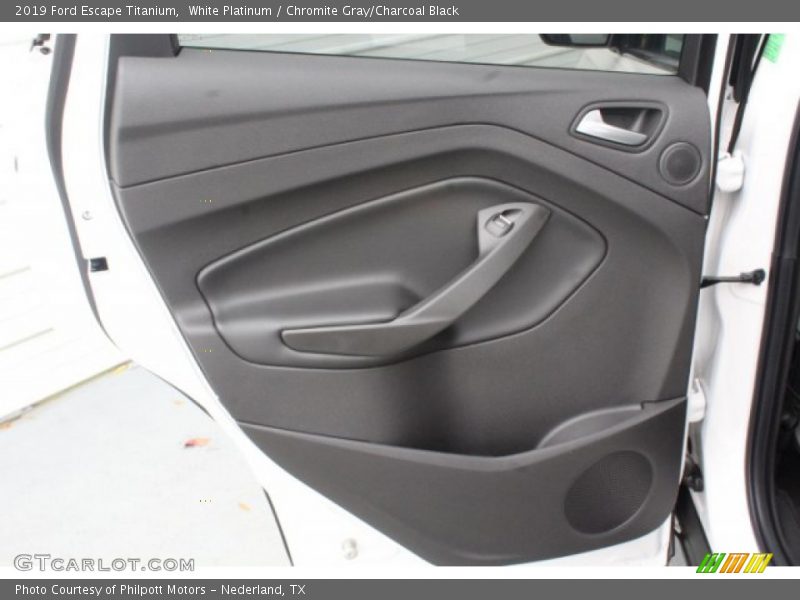 White Platinum / Chromite Gray/Charcoal Black 2019 Ford Escape Titanium