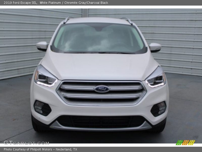 White Platinum / Chromite Gray/Charcoal Black 2019 Ford Escape SEL