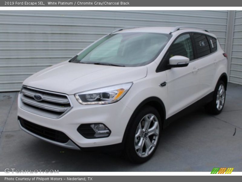 White Platinum / Chromite Gray/Charcoal Black 2019 Ford Escape SEL