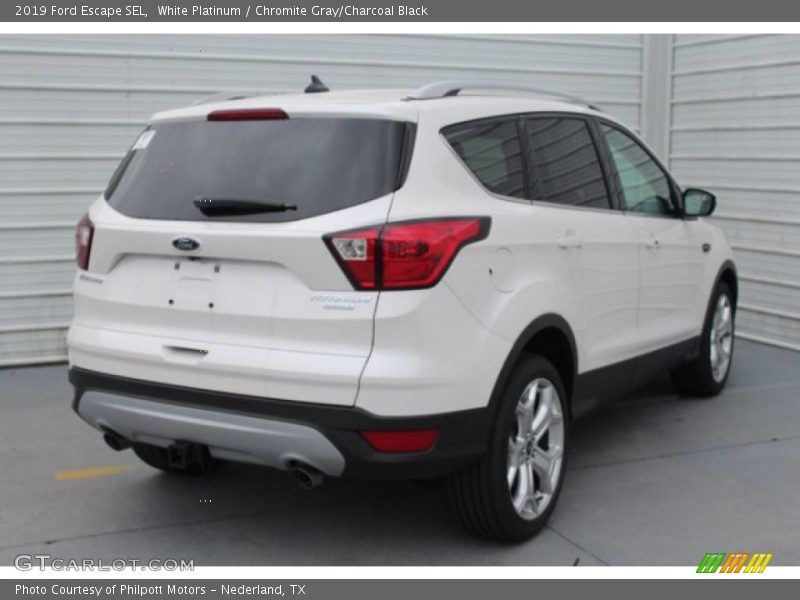 White Platinum / Chromite Gray/Charcoal Black 2019 Ford Escape SEL