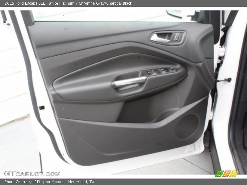 White Platinum / Chromite Gray/Charcoal Black 2019 Ford Escape SEL
