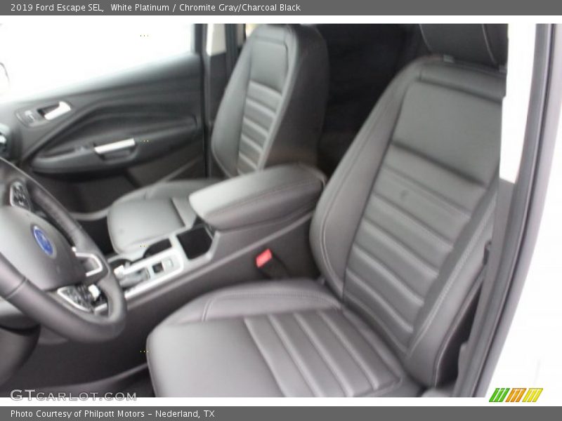 White Platinum / Chromite Gray/Charcoal Black 2019 Ford Escape SEL