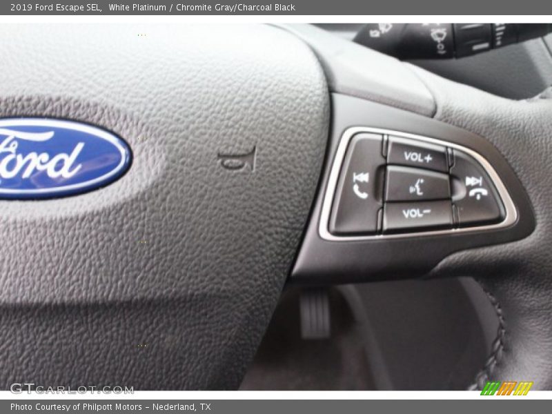 White Platinum / Chromite Gray/Charcoal Black 2019 Ford Escape SEL