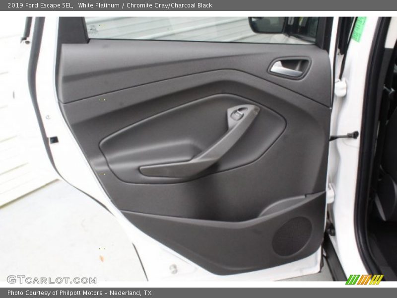 White Platinum / Chromite Gray/Charcoal Black 2019 Ford Escape SEL
