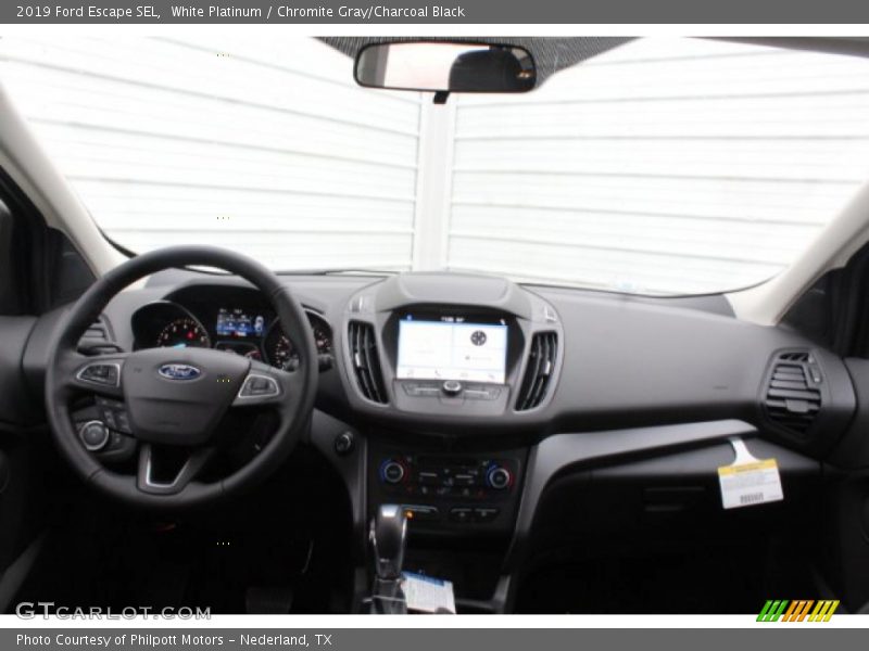 White Platinum / Chromite Gray/Charcoal Black 2019 Ford Escape SEL