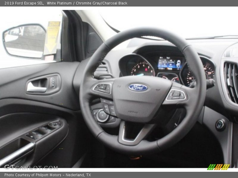 White Platinum / Chromite Gray/Charcoal Black 2019 Ford Escape SEL