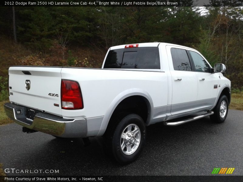 Bright White / Light Pebble Beige/Bark Brown 2012 Dodge Ram 2500 HD Laramie Crew Cab 4x4
