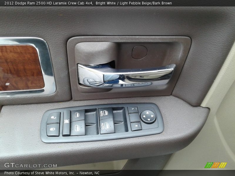 Bright White / Light Pebble Beige/Bark Brown 2012 Dodge Ram 2500 HD Laramie Crew Cab 4x4