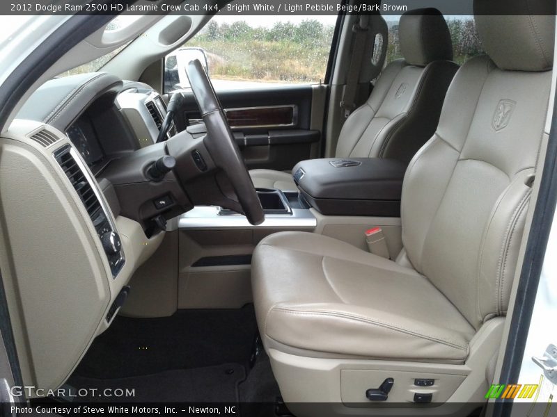 Bright White / Light Pebble Beige/Bark Brown 2012 Dodge Ram 2500 HD Laramie Crew Cab 4x4