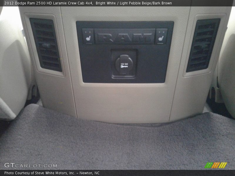 Bright White / Light Pebble Beige/Bark Brown 2012 Dodge Ram 2500 HD Laramie Crew Cab 4x4