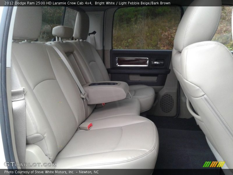 Bright White / Light Pebble Beige/Bark Brown 2012 Dodge Ram 2500 HD Laramie Crew Cab 4x4