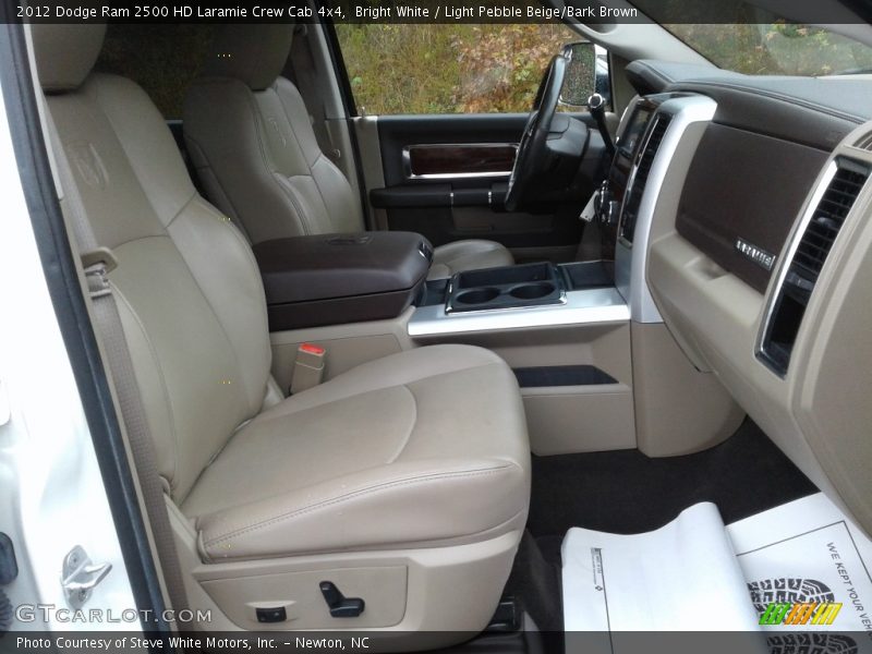 Bright White / Light Pebble Beige/Bark Brown 2012 Dodge Ram 2500 HD Laramie Crew Cab 4x4