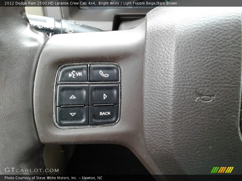 Bright White / Light Pebble Beige/Bark Brown 2012 Dodge Ram 2500 HD Laramie Crew Cab 4x4