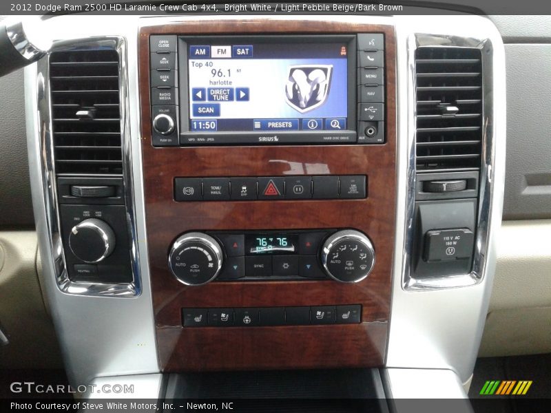 Bright White / Light Pebble Beige/Bark Brown 2012 Dodge Ram 2500 HD Laramie Crew Cab 4x4