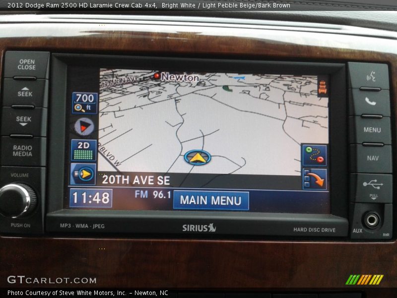 Bright White / Light Pebble Beige/Bark Brown 2012 Dodge Ram 2500 HD Laramie Crew Cab 4x4