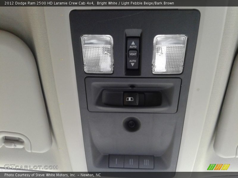 Bright White / Light Pebble Beige/Bark Brown 2012 Dodge Ram 2500 HD Laramie Crew Cab 4x4