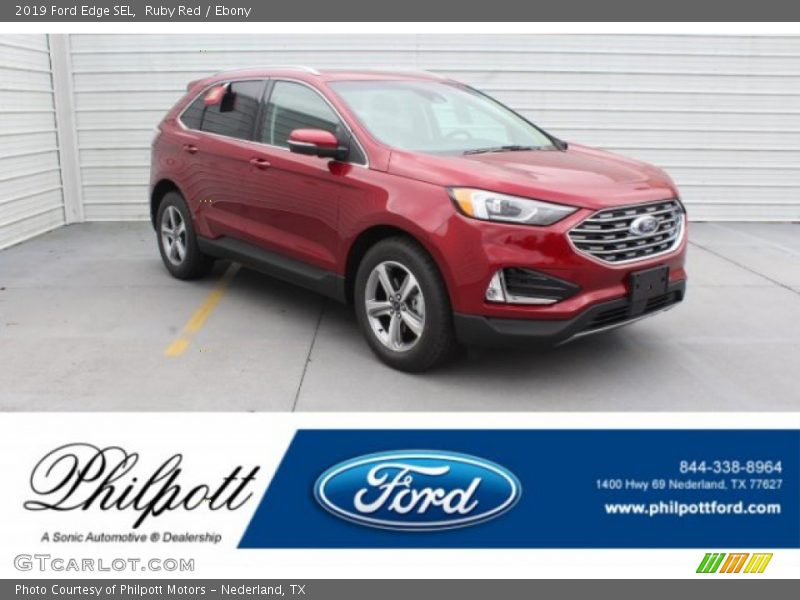 Ruby Red / Ebony 2019 Ford Edge SEL