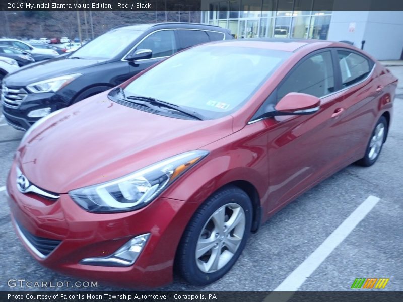 Red / Black 2016 Hyundai Elantra Value Edition