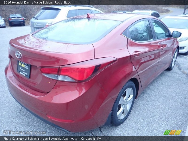 Red / Black 2016 Hyundai Elantra Value Edition
