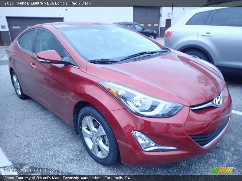 Red / Black 2016 Hyundai Elantra Value Edition
