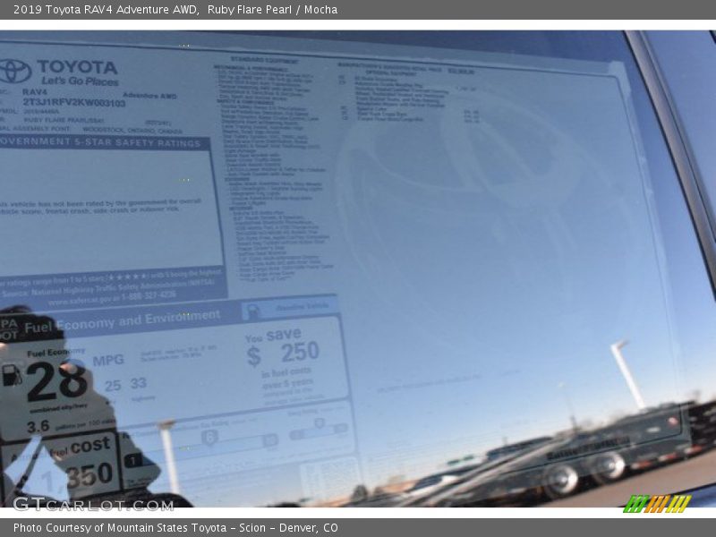 Ruby Flare Pearl / Mocha 2019 Toyota RAV4 Adventure AWD