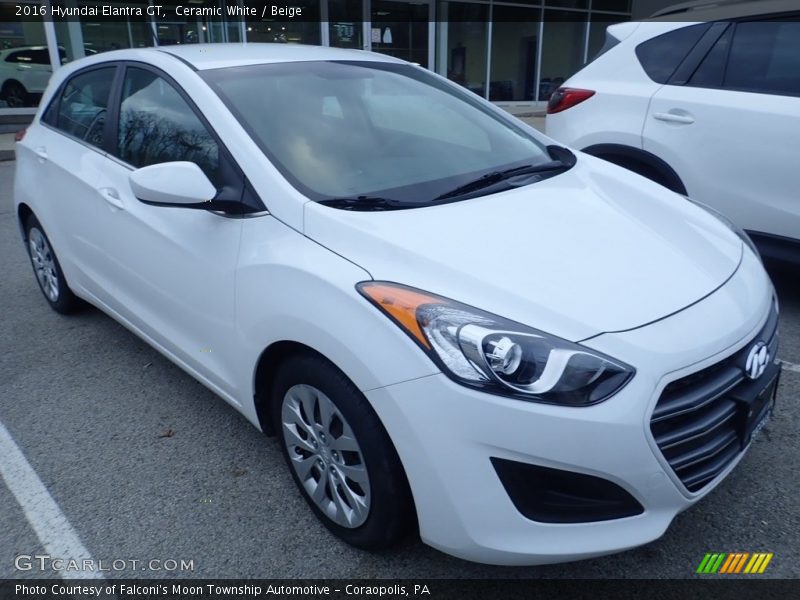 Ceramic White / Beige 2016 Hyundai Elantra GT