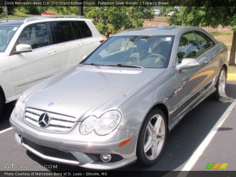 Palladium Silver Metallic / Tobacco Brown 2009 Mercedes-Benz CLK 350 Grand Edition Coupe