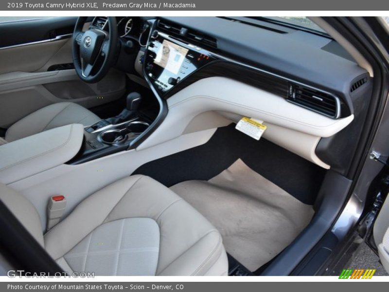 Predawn Gray Mica / Macadamia 2019 Toyota Camry Hybrid XLE