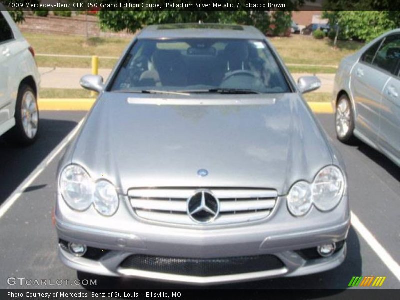 Palladium Silver Metallic / Tobacco Brown 2009 Mercedes-Benz CLK 350 Grand Edition Coupe