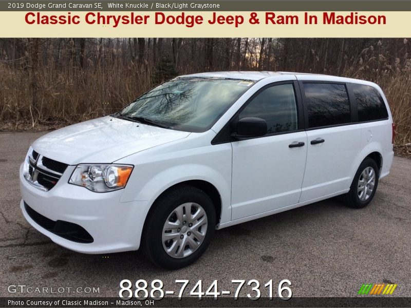 White Knuckle / Black/Light Graystone 2019 Dodge Grand Caravan SE