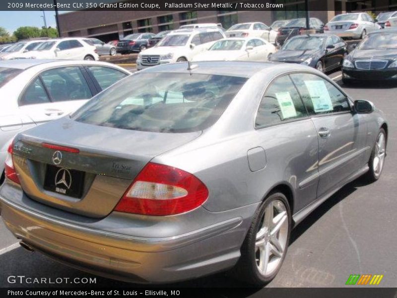 Palladium Silver Metallic / Tobacco Brown 2009 Mercedes-Benz CLK 350 Grand Edition Coupe