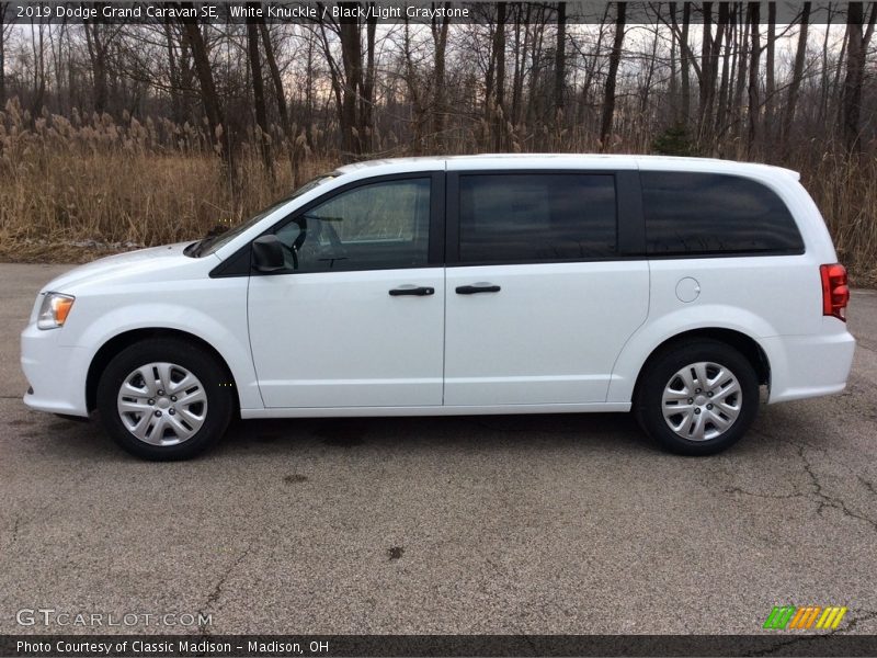 White Knuckle / Black/Light Graystone 2019 Dodge Grand Caravan SE