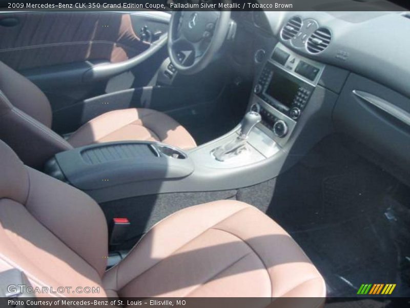Palladium Silver Metallic / Tobacco Brown 2009 Mercedes-Benz CLK 350 Grand Edition Coupe