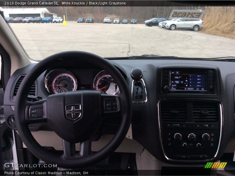 White Knuckle / Black/Light Graystone 2019 Dodge Grand Caravan SE
