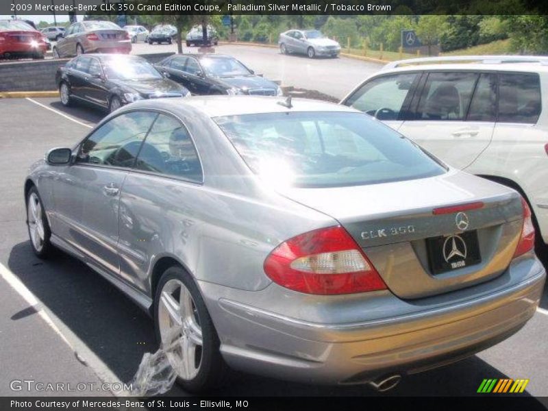 Palladium Silver Metallic / Tobacco Brown 2009 Mercedes-Benz CLK 350 Grand Edition Coupe