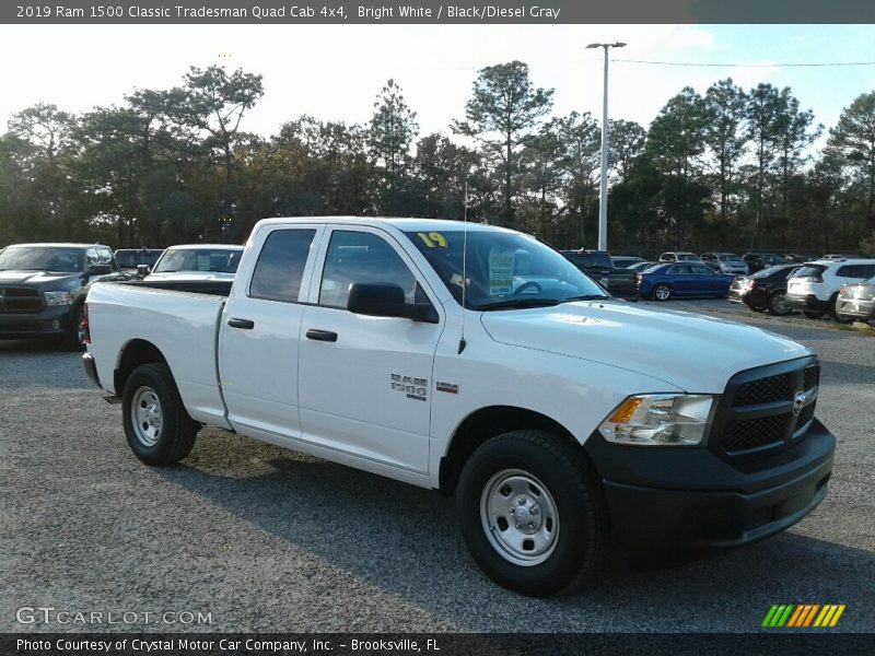 Bright White / Black/Diesel Gray 2019 Ram 1500 Classic Tradesman Quad Cab 4x4