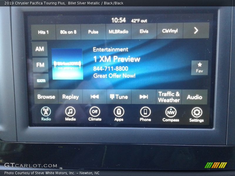 Billet Silver Metallic / Black/Black 2019 Chrysler Pacifica Touring Plus