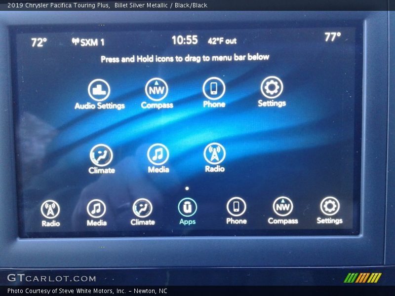 Billet Silver Metallic / Black/Black 2019 Chrysler Pacifica Touring Plus