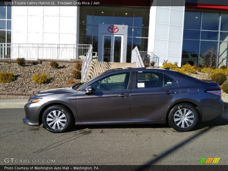 Predawn Gray Mica / Ash 2019 Toyota Camry Hybrid LE