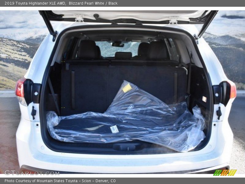 Blizzard Pearl White / Black 2019 Toyota Highlander XLE AWD