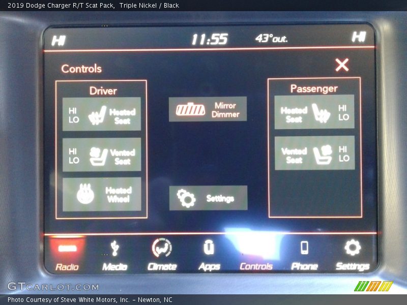 Triple Nickel / Black 2019 Dodge Charger R/T Scat Pack