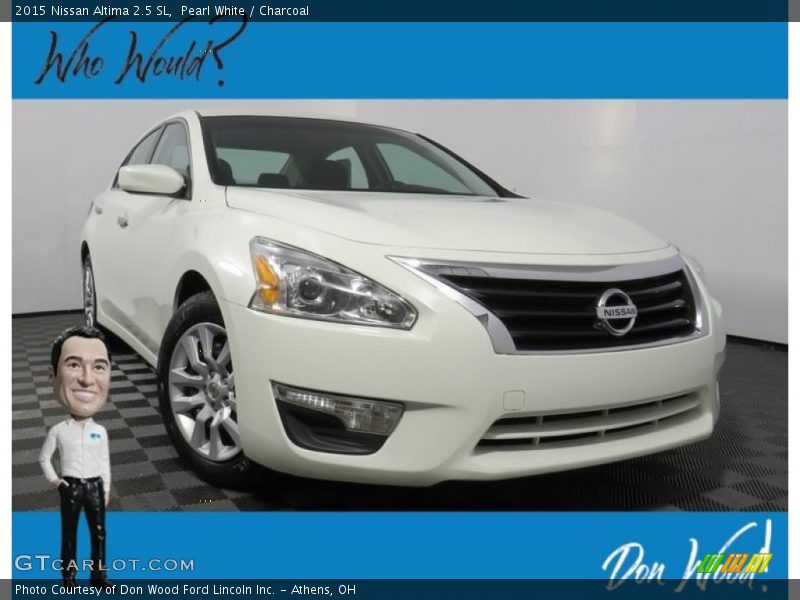 Pearl White / Charcoal 2015 Nissan Altima 2.5 SL